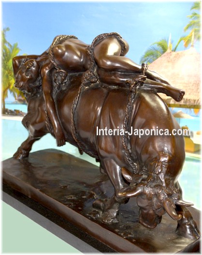 бронзовая кабинетная скульптура Похищение Европы