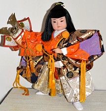 юный самурай, японская интерьерная кукла
