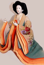 японская кукла в виде юной придворной дамы, 1960-е гг.