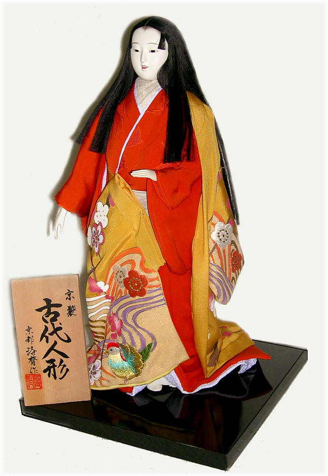 японская старинная авторская кукла в кимоно, 1950-e gg.