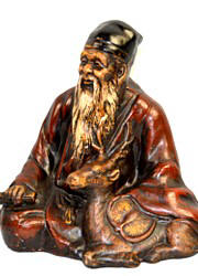Дзюродзин, один из Семи Богов Счастья, статуэтка, Япония, 1920-е гг.