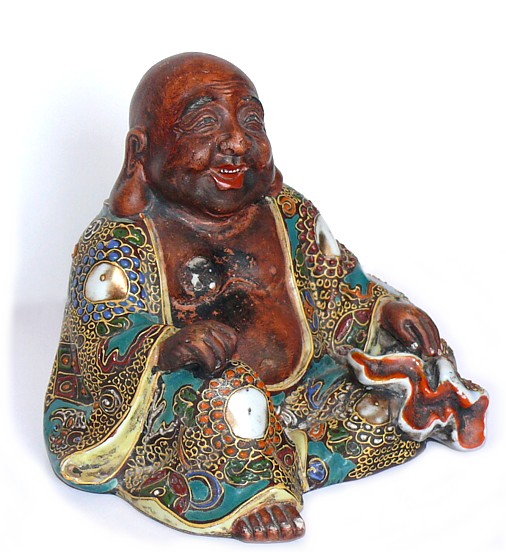 ХОТЭЙ, Бог Счастья, антикварная фарфоровая статуэтка, 1700-50-е гг., Ко-Кутани