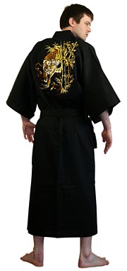 мужское японское кимоно с вышивкой, хлопок 100%, сделано в Японии
