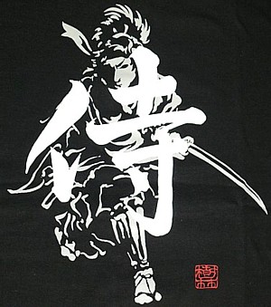 рисунок на японской футболке с иероглифом. Interia Japaonica, японский онлайн магазин