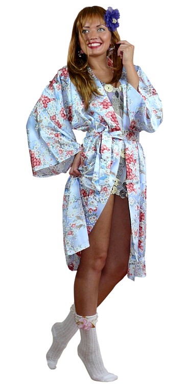 шелковый халатик- кимоно, Япония