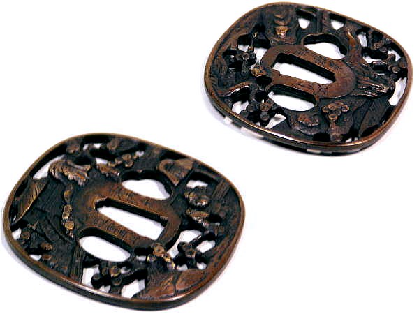 гарда японских самурайских мечей