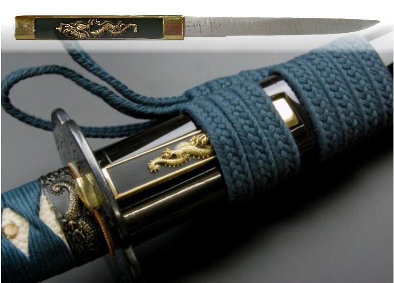 катана и кодзука Золотой Дракон, японская коллекция